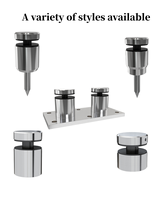 Moderner Edelstahl-Glashalter Verstellbare Glasklammer für Treppengeländer-Designs