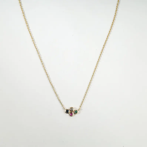 Collar de Lujo con Racimo de Piedras Preciosas en Oro Sólido de 18K para Mujer, Joyería Fina con Piedras Preciosas Naturales Coloridas - Product Image 6