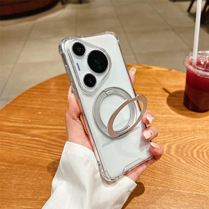 Étui de téléphone magnétique rotatif à 360 degrés en acrylique transparent pour <span class=keywords><strong>Huawei</strong></span> P90/P80 Ultra, coque épaisse résistante aux chutes Pura70 <span class=keywords><strong>Pro</strong></span> - Product Image 6