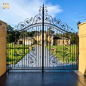 Portail d'entrée en <span class=keywords><strong>fer</strong></span> <span class=keywords><strong>forgé</strong></span> sur mesure, motif végétal ornemental, portail extérieur en <span class=keywords><strong>fer</strong></span> - Product Image 2