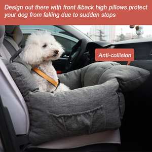 Accesorio de correa ajustable asiento elevador para perros, asiento de coche impermeable para perros, patrón de Animal sólido para viajes al aire libre, cama segura y segura - Product Image 5
