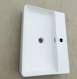Lavabo Rettangolare di Lusso da Appoggio per Progetti Alberghieri, Mobiletto con Lavabo Integrato, Finitura Lucida - Product Image 4