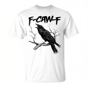 Camiseta F-Caw-F con diseño de cuervo negro, talla unisex para adultos - Product Image 2