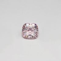 Zircone cubique blanche 5A, couleur infusée, taille feu d'artifice, coussin, pierre précieuse en vrac rose Sakura pour la fabrication de bijoux