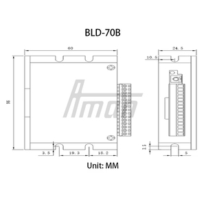 บอร์ดควบคุมมอเตอร์ไร้แปรงถ่าน 12-24V 4.2-4.5A 10-70W สำหรับมอเตอร์ดีซีไร้แปรงถ่าน ระบบอัตโนมัติโลจิสติกส์ อุปกรณ์สิ่งทอ - Product Image 6