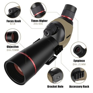 Longue-vue 20-60x70 FMC BAK4 étanche IPX7 entièrement multicouche 816g avec adaptateur pour téléphone et trépied pour l'observation des oiseaux - Product Image 5