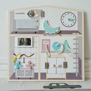 Juguete de volante de madera Nunukids, kit educativo Montessori de desarrollo cognitivo interactivo para niños pequeños de 0 a 3 años - Product Image 2