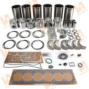 Kit perbaikan pemeriksaan suku cadang mesin Kit pembuatan ulang Piston dengan Kit Gasket penuh untuk John Deere 6068 6068T unit daya Generator mesin