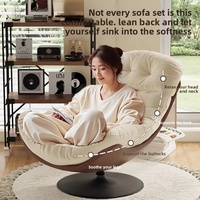 Fauteuil paresseux en velours moelleux avec dossier réglable, chaise inclinable de sol pour chambre et espace de jeu