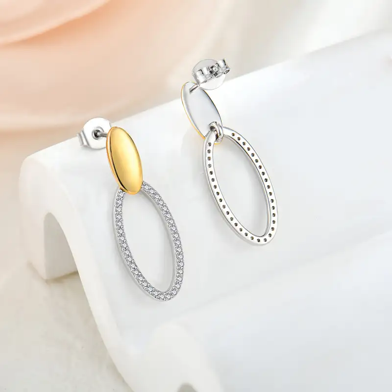 Trend ing benutzer definierte Ohrring Zirkonia Ohrringe Damen schmuck und Hoop Diamond Ohrringe