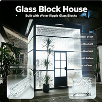Brique murale décorative en verre massif, style industriel moderne, texture effet glace craquelée, durable et écologique, pour cloisons d'hôtels et de maisons