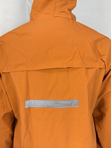 Conjunto Impermeable de <span class=keywords><strong>2</strong></span> Piezas al por Mayor, Chaqueta Impermeable con Capucha Desmontable y Pantalones de Peto, PVC Poliéster Durawear, Ropa Impermeable Naranja para Viajes - Product Image 2