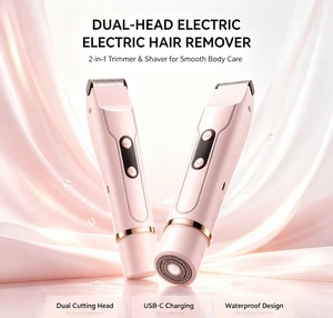 Cordless Waterproof Rotating Disc Electric Bikini Trimmer for Women Dual Head Bikini Shaver Household Use Painless Hair Removal