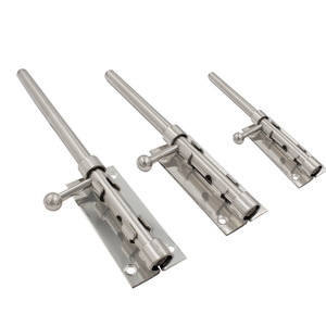 Perno de Puerta de Acero Inoxidable 304 con Orificio para Candado de 8mm para Puertas de Madera, Estilo Tradicional - Product Image 3