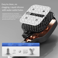 Nouvelle conception, plusieurs modes de pulvérisation, grand panneau, pomme de douche de salle de bain haute pression, buse en silicone autonettoyante, douchette à main