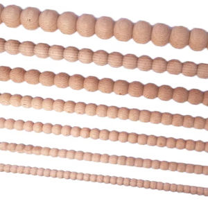 Decorazione decorativa in legno di perline per metà perline di legno <span class=keywords><strong>modanatura</strong></span> di perline non finito perline di legno di stampaggio per la casa armadio a <span class=keywords><strong>parete</strong></span> porta scaffale - Product Image 1