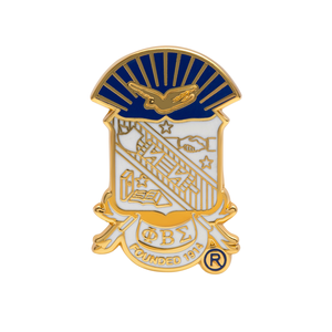 Promoción a medida Mercancía Sorority and Fraternity Pins Diseños de letras y crestas griegas Insignia de zinc chapada en oro Pins de solapa - Product Image 6