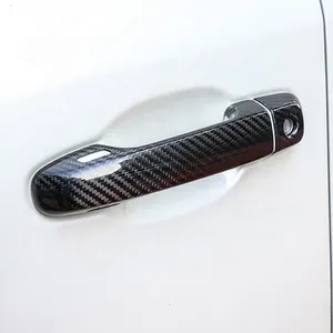Carbon Fiber Door Handle Cover For TOYOTA PRADO GX VX Land Cruise 200 LC200 4x4 Accessories Offroad Car Exterior Products
