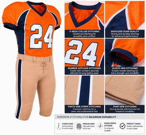 Uniforme de football américain imprimé en gros / Maillot d'équipe 100 % polyester à impression numérique, séchage rapide, col en V, manches courtes, unisexe, unique - Product Image 6