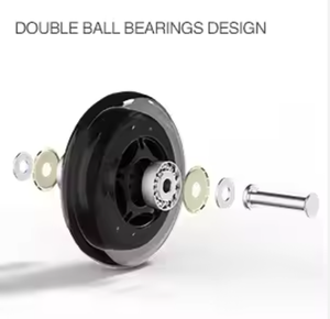 Roues <span class=keywords><strong>de</strong></span> chaise <span class=keywords><strong>de</strong></span> bureau universelles souples et sûres Matériau PU Frein Remplacement Roue à rouleaux <span class=keywords><strong>en</strong></span> <span class=keywords><strong>caoutchouc</strong></span> Roulette pivotante Quincaillerie pour meubles - Product Image 3