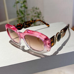 ビッグフレームオーバルシェイプサングラスレトロファッションINSレディースメンズデコレーションサングラスカスタムロゴ - Product Image 3