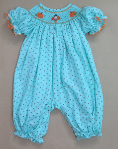 Vestidos Nuevos para Bebé Niña, Hechos a Mano, con Estampado de Puntos Azules, Vestidos de Calabaza Turca para Niños, Vestido de Acción de Gracias - Product Image 5