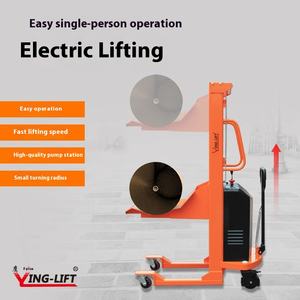 Transpaleta Eléctrica con Carro de Bobina, Alimentador de Racks, Carro Elevador de Rollos de Película para Montacargas - Product Image 4