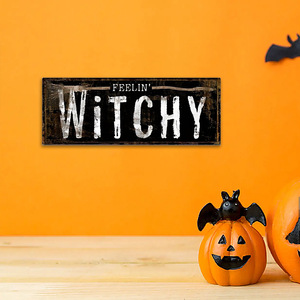 Nouvelles décorations sur le thème d'Halloween, accessoires de fête, plaques en bois sorcière citrouille et étiquettes en bois disponibles pour l'importation transfrontalière. - Product Image 3