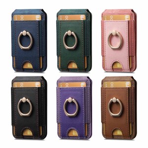 Cartera con Anillo Magnético y Bloqueo RFID de Cuero PU para Tarjetas de Crédito, Compatible con iPhone Series 17/16/15/14/13/12 - Product Image 3