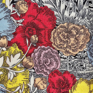 OEM Customized Logo <b>Single</b> Face Sides Printed Cotton <b>Flower</b> Scarf 120x120cm Headscarf - Product Image 1