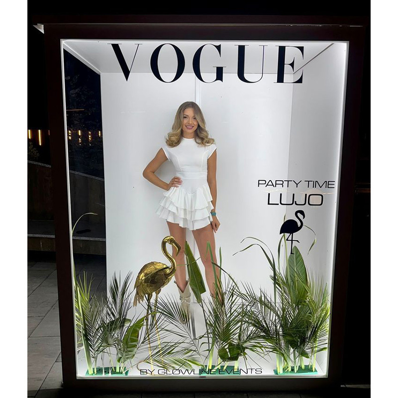 Custom Magazine Photo Booth Box Backdrop