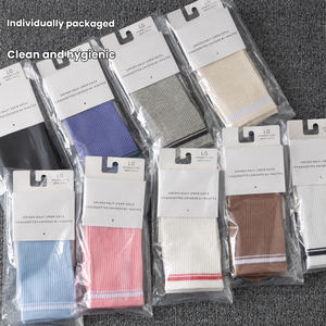 Non Slip Yoga Socks Variety Lengths Long Middle Short Tube Cotton <strong>Sport</strong> Running Socks Individually Packaged - Product Image 1