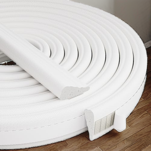 196 Tira de sellado de plástico en forma de cuña para puertas, insonorizante, fácil instalación, aislamiento de invierno, cancelación de ruido - Product Image 2