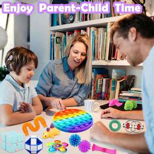 Premium Crochet Metal EDC <b>Gadget</b> 35pcs Stress Relief Fidget Slider for <b>Kids</b> Office Desk Fidget Toy Novelty Gag Toys - Product Image 6