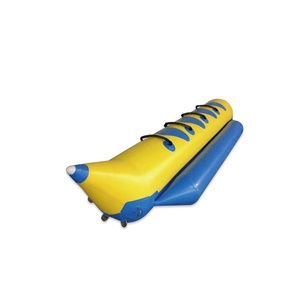 Bouée gonflable de sport nautique en PVC, modèle Flying <span class=keywords><strong>Fish</strong></span>, sans corde, capacité 5 personnes, bleue, pour bateaux - Product Image 1