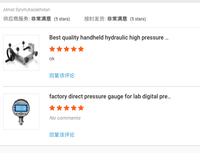 Jauge de pression 60MPa Équipement d'étalonnage Comparateur d'étalonneur numérique avec mesure électronique