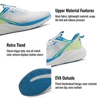 Chaussures de course unisexes respirantes pour l'hiver et l'été, avec lacets, empeigne en mesh, semelle intermédiaire élastique MD, semelle extérieure en caoutchouc durable et amortissante