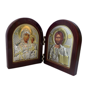 Icona in <span class=keywords><strong>Legno</strong></span> di Gesù, Statue Doppie della Vergine Maria, Decorazioni Religiose per Natale e Pasqua, Regalo per la Chiesa e la Casa - Product Image 1