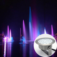 Projecteur LED pour piscine, fontaine et aménagement paysager, extérieur, haute puissance, RGB, blanc chaud, acier inoxydable, 12V/24V/120V, IP68, étanche