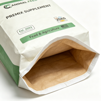 Sac en papier kraft robuste, sac tissé en plastique, alimentation animale, agriculture, engrais, céréales, semences, emballage industriel