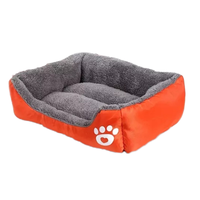 Coussin-lit pour animaux de compagnie rectangulaire, économique, toutes saisons, motif animalier, 100% coton, amovible, lavable, double usage, pour chien et chat