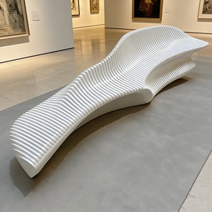 Sillón de Madera Artístico para Interiores Y501, Diseño Curvo Único con Rebanadas de Madera, Asiento de Descanso para Hogar y Estudio - Product Image 5