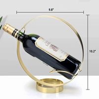 Support à vin autoportant en or pour une bouteille, présentoir de table, décoration, cadeau pour les amateurs de café et de vin