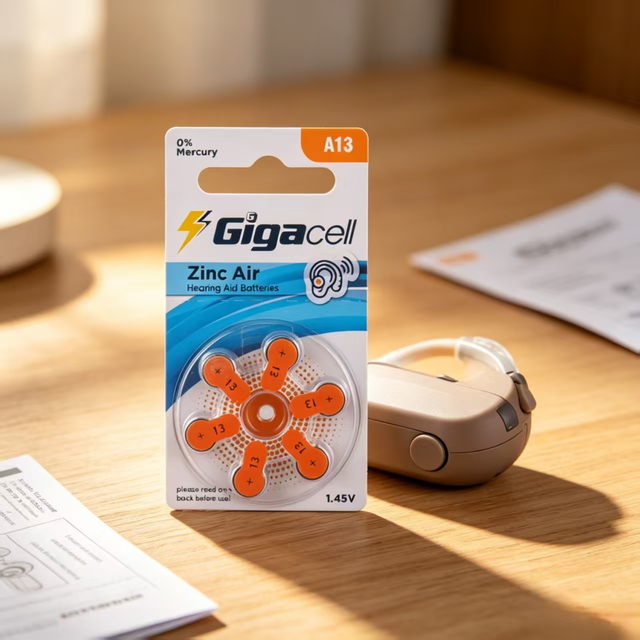 A13 Size 13 13A PR48 P13 Card 1.45V Heavy Duty Long Duration Hearing Aid Zinc Air Battery 6 Pieces