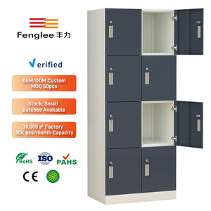 Armario de Almacenamiento de Acero Resistente a <span class=keywords><strong>la</strong></span> Oxidación, Tamaño Personalizado, 8 Puertas, Gran Espacio, Venta al Por Mayor de Fábrica, Muebles KD - Product Image 1