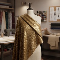Tissu tricoté à paillettes en écailles de poisson de 3 mm, 100 % polyester, résistant à l'abrasion, pour sacs, chapeaux, costumes de scène, robes, scintillant
