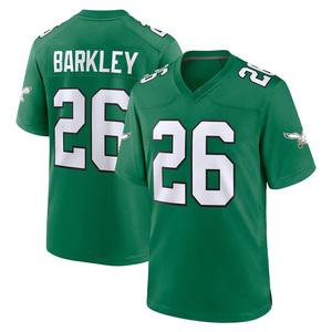 Vente en gros de modèles masculins 2026, nouvelle collection # Maillot de football américain Saquon Barkley n°26 – Broderie dense, chemises et hauts en jersey cousus - Product Image 4