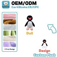 Marionnette de main pingouin au design moderne, très vendue, marionnette de main poisson en peluche personnalisée, marionnette de main animal populaire, petite, CPC CE OEM