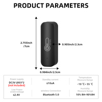 Sensor de Temperatura y Humedad TUYA, Negro o Blanco, Termómetro Higrómetro Meteorológico de Alta Sensibilidad, Agregar Directamente por Teléfono