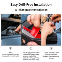 Support de fixation rapide pour phare de poteau A en alliage d'aluminium double couche pour véhicule tout-terrain Rong Fang RAV4